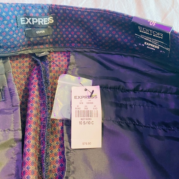 NWT! Express Barely Boot Editor Slacks Size 10s - Picture 5 of 7